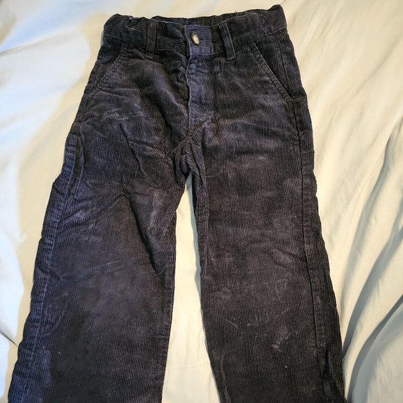 JANIE and JACK Size 4 (Little Kid) Navy Corduroy Pants with Waist Extenders! - Picture 1 of 6